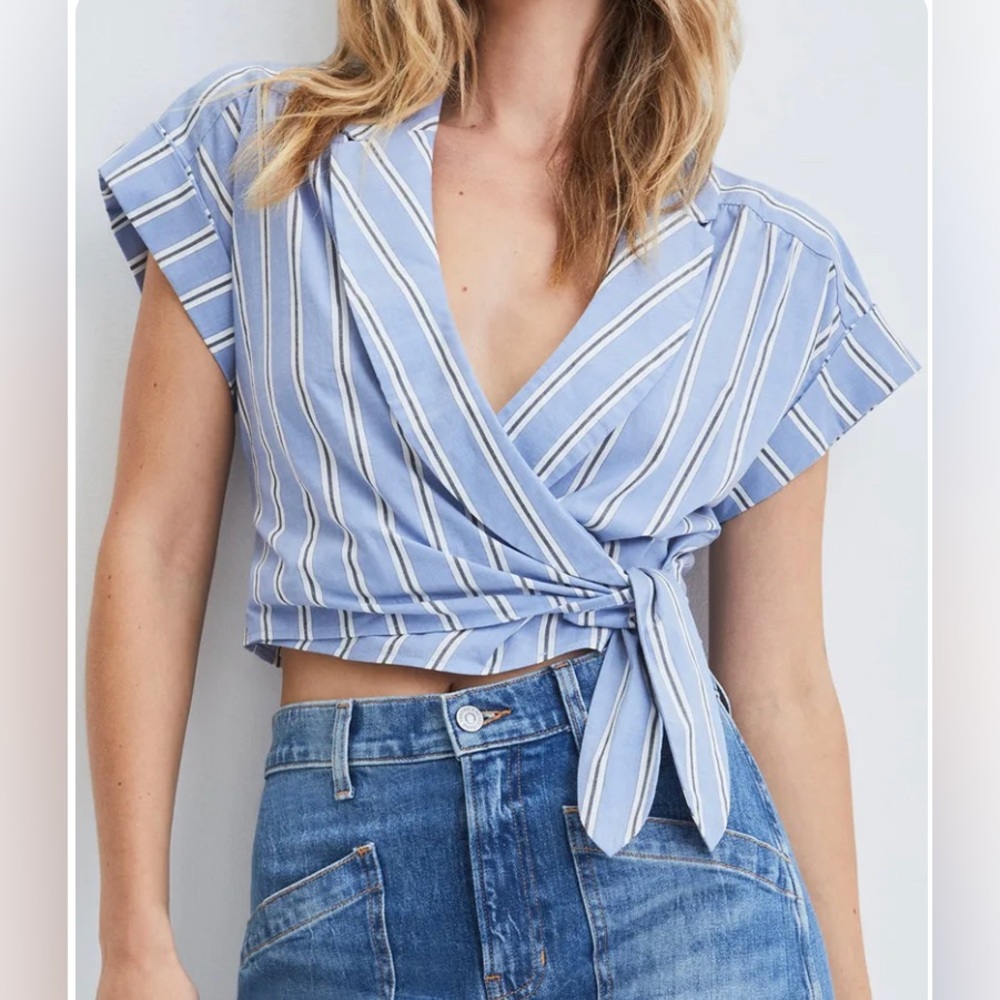 Veronica Beard tie front top